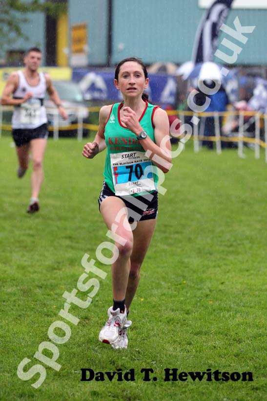 Rebecca Robinson (Kendal) finishing second in the 2012 Blaydon Races on June 9th.